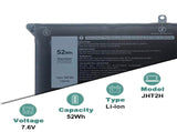 JHT2H Dell Laptop Battery for Dell Latitude 7310 7410 Latitude 7410 Chromebook Enterprise Series P34S P34S001 4V5X2 Y7HR3 35J09 HRGYV WY9MP XMV7T 009YYF 7CXN6 T3JWC XMT81 0YJ9RP XMV7T K36KR X825P YY3GJ Laptop Batteries JS Bazar