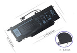 NF2MW Dell Laptop Battery for Dell Latitude 7400 2-in-1 Latitude 9410 Notebook NF2MW P110G P110G001 7146W 85XM8 085XM8 08W3YY 0C76H7 C76H7 2K0CK GJD1V 0G8F6M 7.6V 52Wh 6500mAh 4-Cells Laptop Batteries JS Bazar