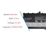 01AV429 01AV430 01AV431 01AV494 Laptop Battery for Lenovo ThinkPad X1 Carbon 5th Gen 2017 6th Gen 2018 Series SB10K97586 SB10K97587 SB10K97588 11.58V 57Wh Laptop Batteries JS Bazar