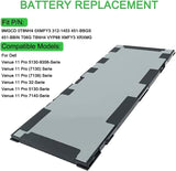 9MGCD Dell Laptop Battery for Dell Venue 11 Pro 5130 5130-9356 7130 7139 32 5130 T06G 7140 Series Tablet 09MGCD T8NH4 0T8NH4 XMFY3 0XMFY3 XRXMG 312-1453 451-BBGS 451-BBIN VYP88 0XRXMG 7.4V 32Wh Laptop Batteries JS Bazar