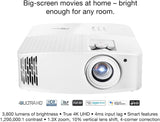 Optoma UHD55 Projector, DLP Technology, 3600 ANSI Lumens, UHD 3840x2160 Resolution, 16:9 Aspect Ratio, 1.3x Zoom Projectors JS Bazar