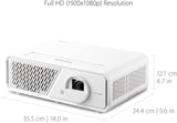 ViewSonic X1 3100-Lumen Full HD DLP Smart Home Theater Projector, 60 to 150" Display Size, 1.3x Optical Zoom, Wi-Fi & BT Connect Projectors JS Bazar