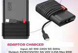 65W Lenovo Laptop Charger for Lenovo ThinkPad X1 Fold, ThinkPad X1 Carbon 8th Gen, ADLX65YSDC3A Laptop Replacement Adapter Laptop Charger JS Bazar