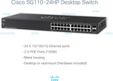 Cisco SG110-24HP Unmanaged Switch , 24 Gigabit Ethernet (GbE) Ports , 100W PoE , (SG110-24HP-NA) Networking Switches JS Bazar