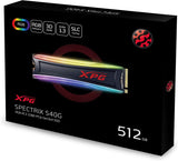 adata xpg spectrix s40g rgb 512gb pcie gen3x4 m.2 nvme ssd as40g-512gt-c : spectrix-s40g Hard Drives JS Bazar
