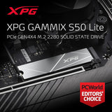 ADATA XPG GAMMIX S50 Lite 1 TB M.2 2280 PCIe Gen4 Internal Gaming SSD, 740TB TBW, Black-Gray : AGAMMIXS50L-1T-CS Hard Drives JS Bazar