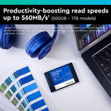 WD Blue 500GB SATA Internal Solid State Drive, 560MB/s / 510MB/s Sequential Read & Write Speed, SATA III 6GB/s : WDS500G3B0A Hard Drives JS Bazar