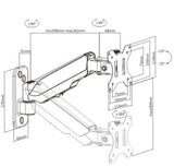 single screen wall-mounted gas spring monitor arm | 91-lda30111 Desktop Mount JS Bazar