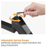 Triple Monitors Pole-Mounted Gas Spring Monitor Arm | LDT48-C036 Desktop Mount JS Bazar