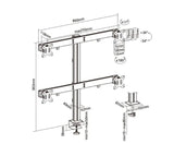 dual screens heavy-duty aluminum monitor arms | 91-ldt38c02 Desktop Mount JS Bazar