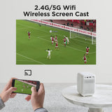Wanbo T4 Wifi6 Android Projector, LED Support 1080P, 450 ANSI Lumen : T4-WH Projectors JS Bazar