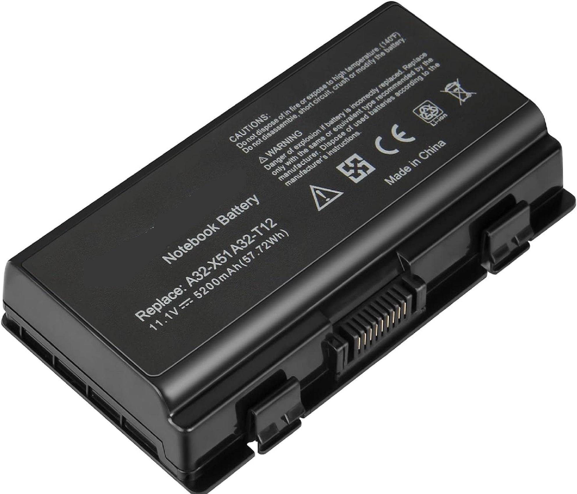 Generic 11.1V 5200mAh Laptop Battery A32-X51 A32-T12 for ASUS X51 X51C X51H X51L X51R X51RL X58 X58C X58L T12 T12C T12ER T12FG T12JG T12MG T12MG T11 2UG T11 Laptop Batteries JS Bazar