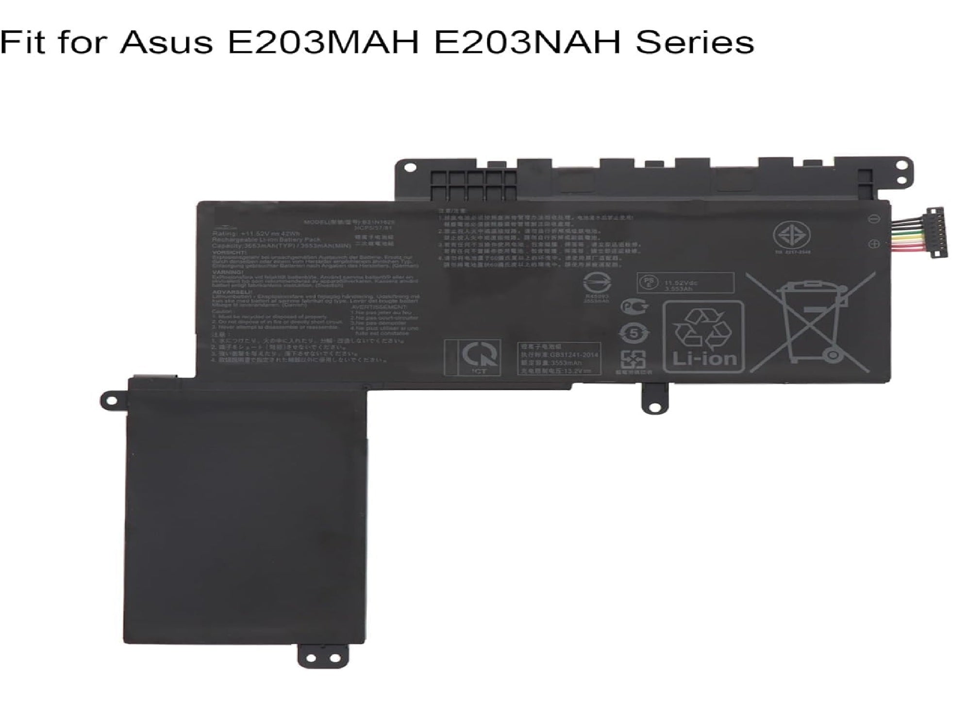 B31N1629 Asus Laptop Battery for ASUS E203MAH E203NAH E203 3ICP5 / 57/81 B31N1629 Battery Laptop Batteries JS Bazar
