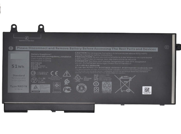 R8D7N Laptop Battery for Dell Latitude 5400 5410 5500 5510 5511 Precision 3540 M3540 3550 Inspiron 7590 7591 7791 2-in-1 Series 0R8D7N 1V1XF 4GVMP H82T6 RF7WM 9JRYT X77XY C5GV2 W8GMW 0W8GMW 11.4V 51Wh Laptop Batteries JS Bazar