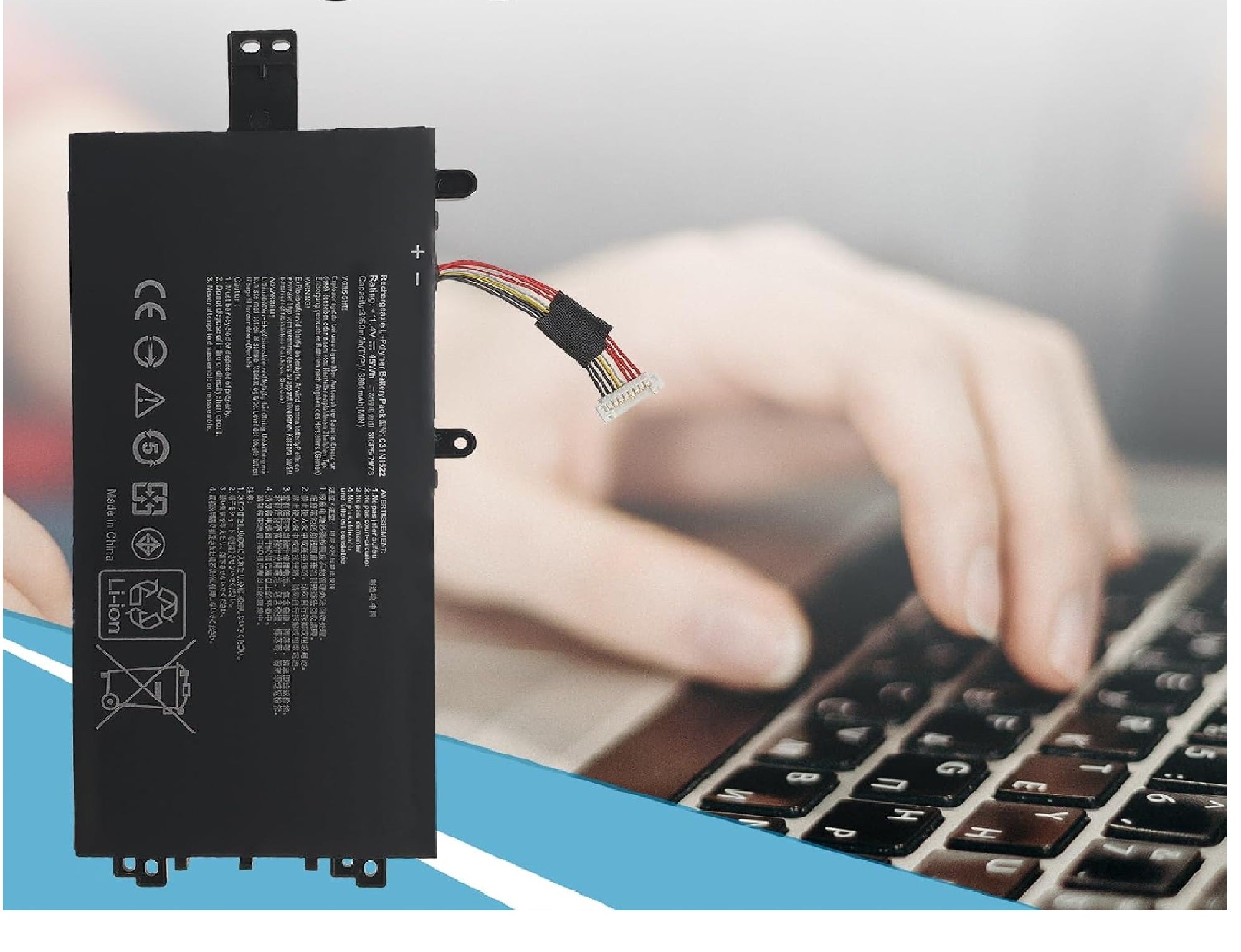 C31N1522 Asus Laptop Battery for ASUS Q553U N593UB N593UB-1A Series C31PMC6 0b200-01880000 11.4V 45Wh Laptop Batteries JS Bazar