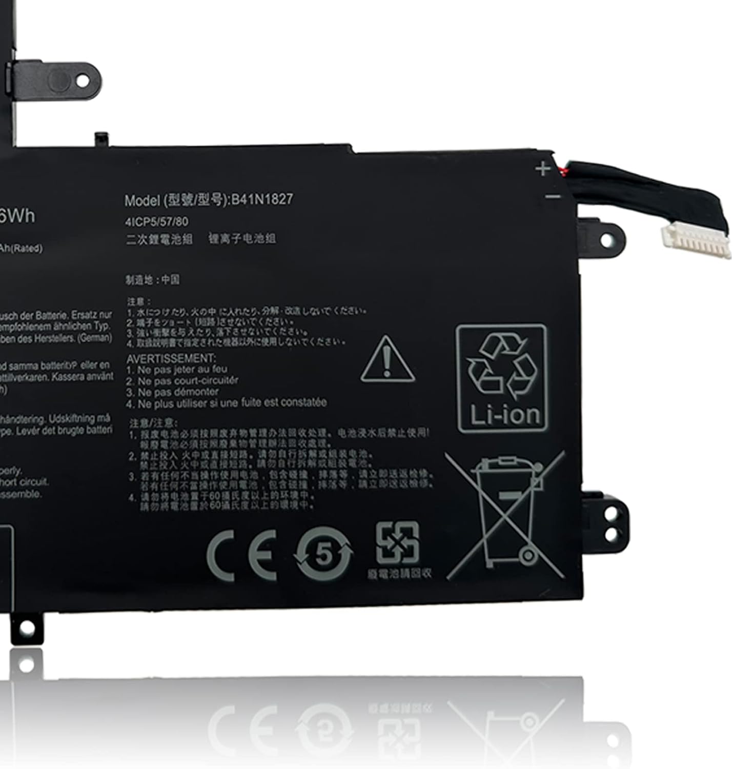 B41N1827 Asus Laptop Battery for Asus ZenBook Flip 15 UX562 UX562IA UX562UG UX562FD UM562IA Q507IQ UX562FA UX562FD Q526FA Q526FAC Q507IQ UM562IA AC094T B41BmE1 15.36V 56Wh 3550mAh Laptop Batteries JS Bazar