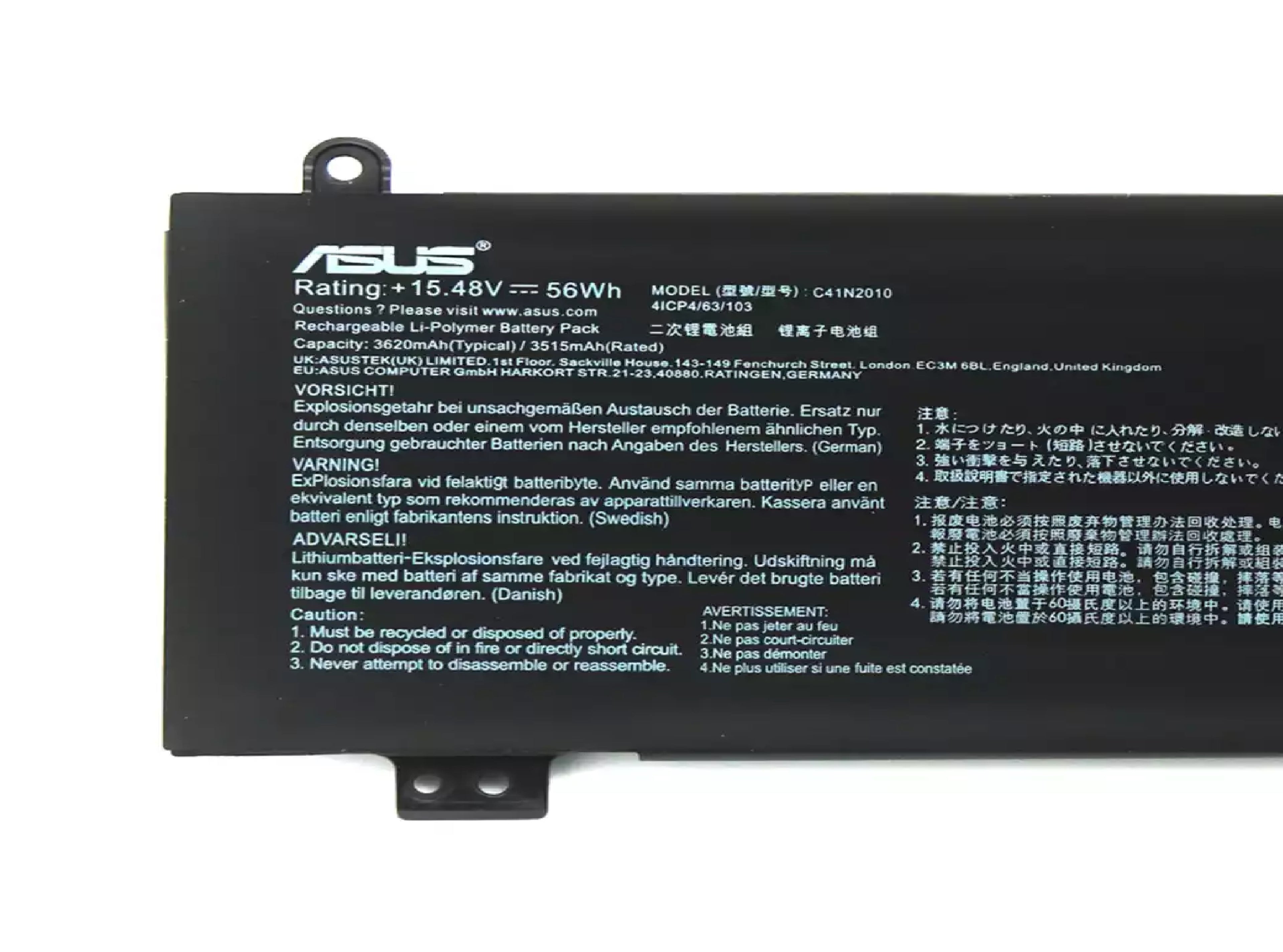 C41N2010 Original Asus Laptop Battery for ASUS ROG Strix G15 G513 G513IC G513IE G513IH G513QC G513QE ROG Strix G17 G713 G713QE Series 15.48V 56Wh Laptop Batteries JS Bazar