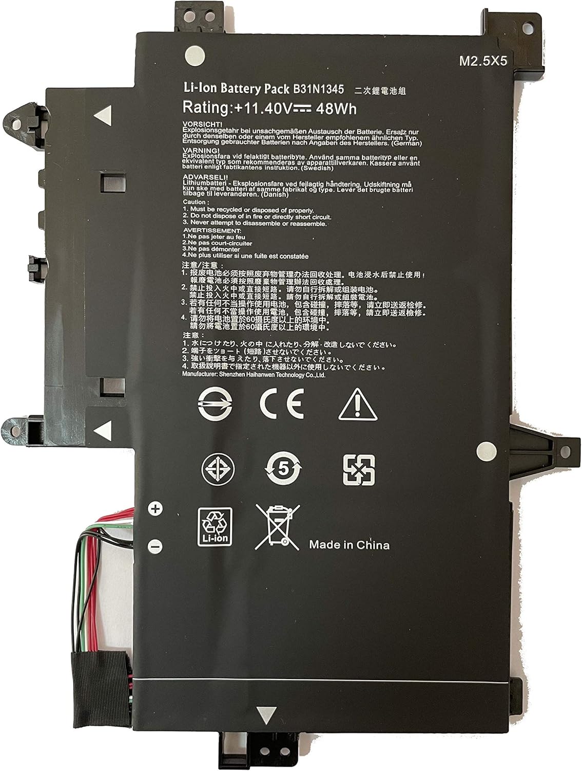 B31N1345 Asus Laptop Battery for ASUS Transformer Book Flip TP500L TP500LA TP500LB TP500LN TP500LA-EB31T TP500LA-DS71T TP500LA-UB31T 0B200-00990100 B31BN9H (11.4V 48Wh/4100MAH/6Cell) Laptop Batteries JS Bazar