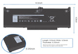 MXV9V Dell Laptop Battery for Dell Latitude 7400 7300 E7400 E7300, Latitude 5300 5310 2-in-1, for Inspiron 7300 7306 2-in-1 Black Series P96G P97G P99G P100G 5VC2M 829MX 05VC2M 0829MX 60Wh Laptop Batteries JS Bazar