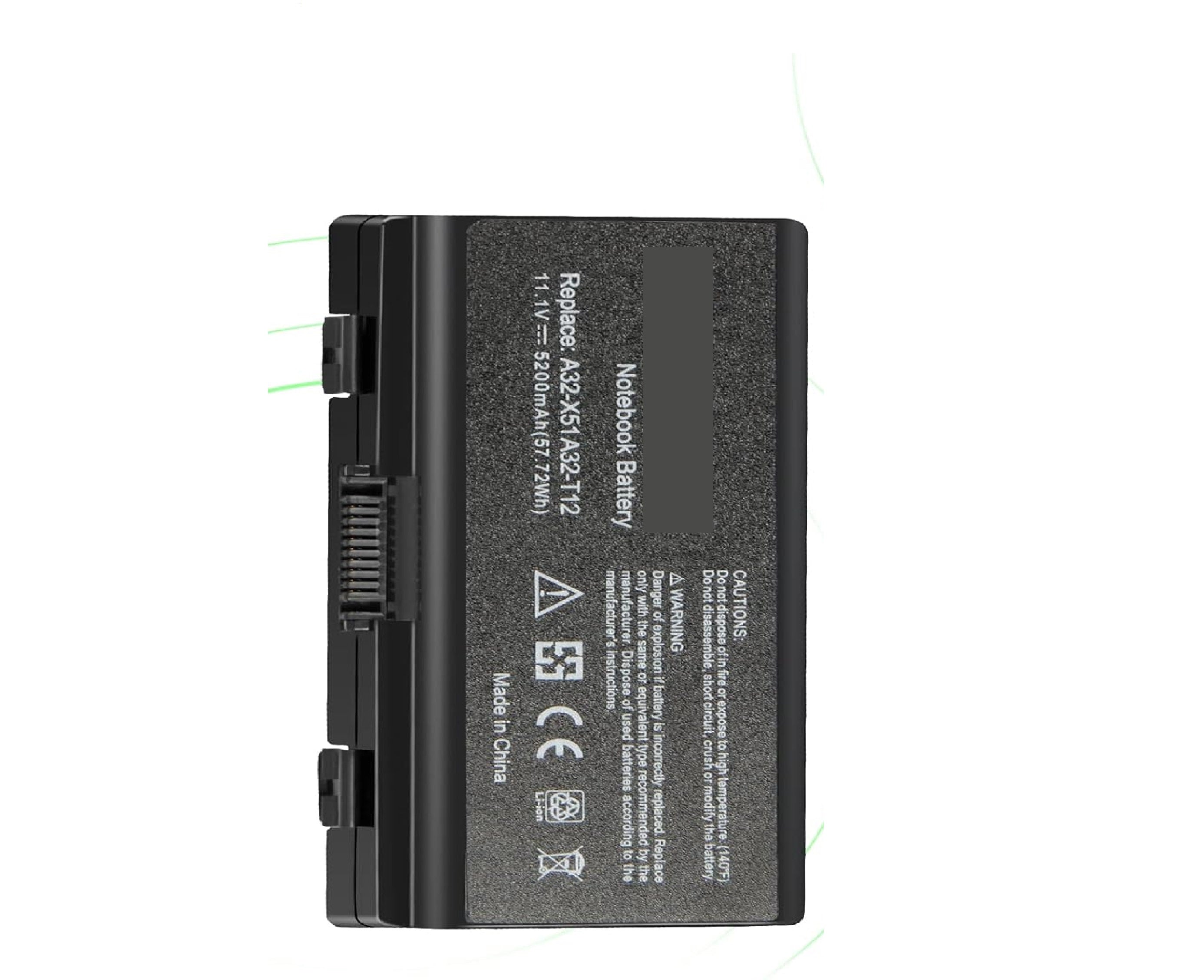Generic 11.1V 5200mAh Laptop Battery A32-X51 A32-T12 for ASUS X51 X51C X51H X51L X51R X51RL X58 X58C X58L T12 T12C T12ER T12FG T12JG T12MG T12MG T11 2UG T11 Laptop Batteries JS Bazar