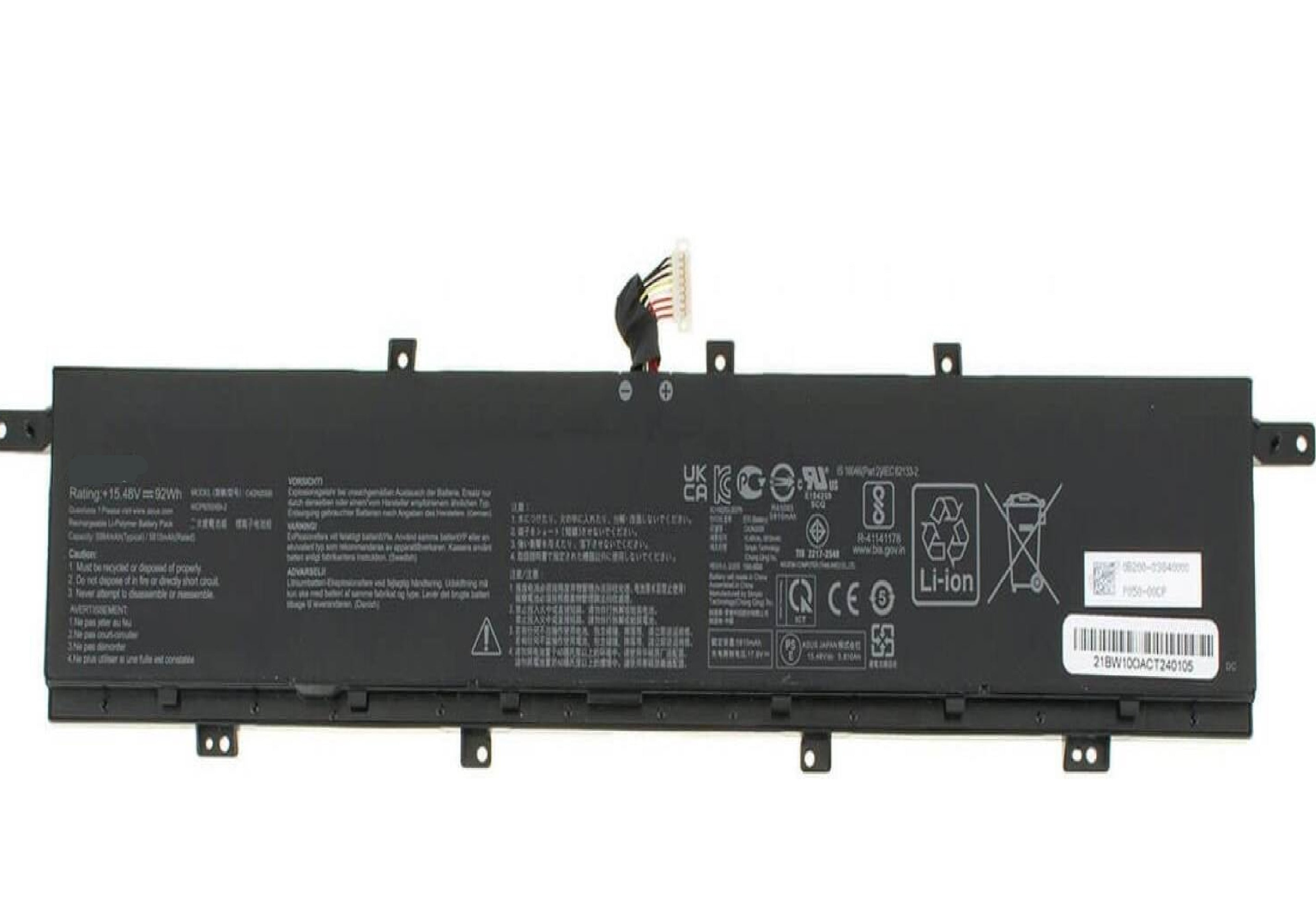 C42N2008 Asus Laptop Battery for ASUS ZenBook Pro Duo 15 OLED UX582 UX582L UX582LR XS74T UX582LR-H2002R UX582LR-BP1979R UX582LR-H2002TS H2003R UX582LR-H2017T H2025R UX582LR-XS94T 0B200-03840000 15.48V 92Wh Laptop Batteries JS Bazar