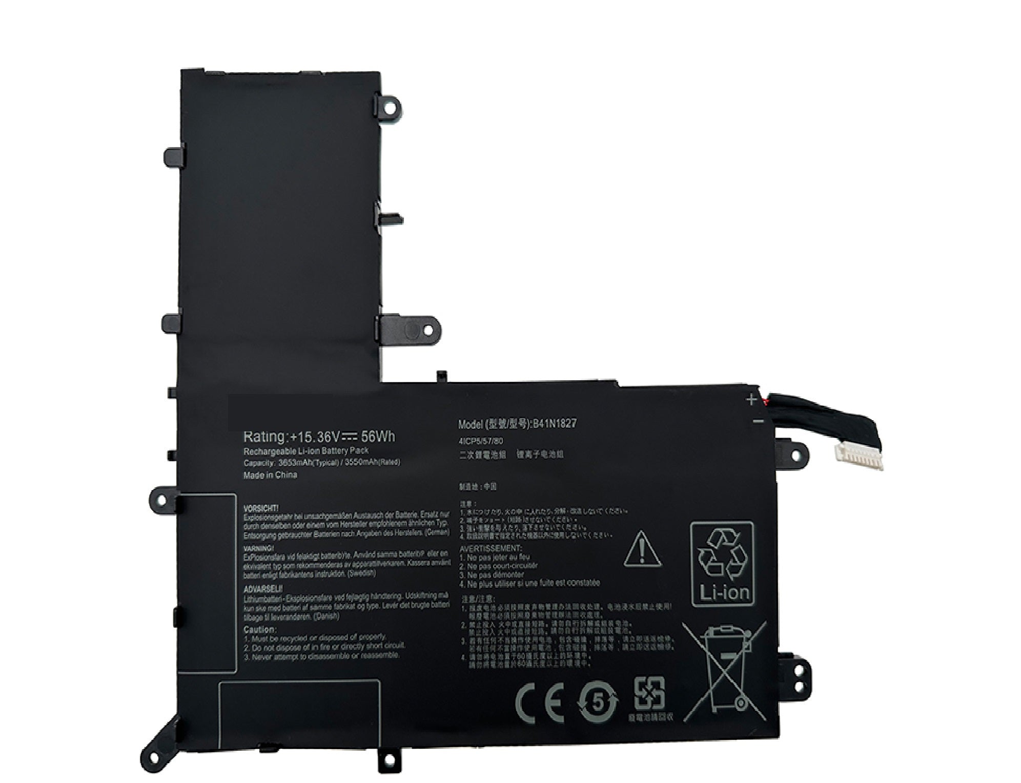 B41N1827 Asus Laptop Battery for Asus ZenBook Flip 15 UX562 UX562IA UX562UG UX562FD UM562IA Q507IQ UX562FA UX562FD Q526FA Q526FAC Q507IQ UM562IA AC094T B41BmE1 15.36V 56Wh 3550mAh Laptop Batteries JS Bazar