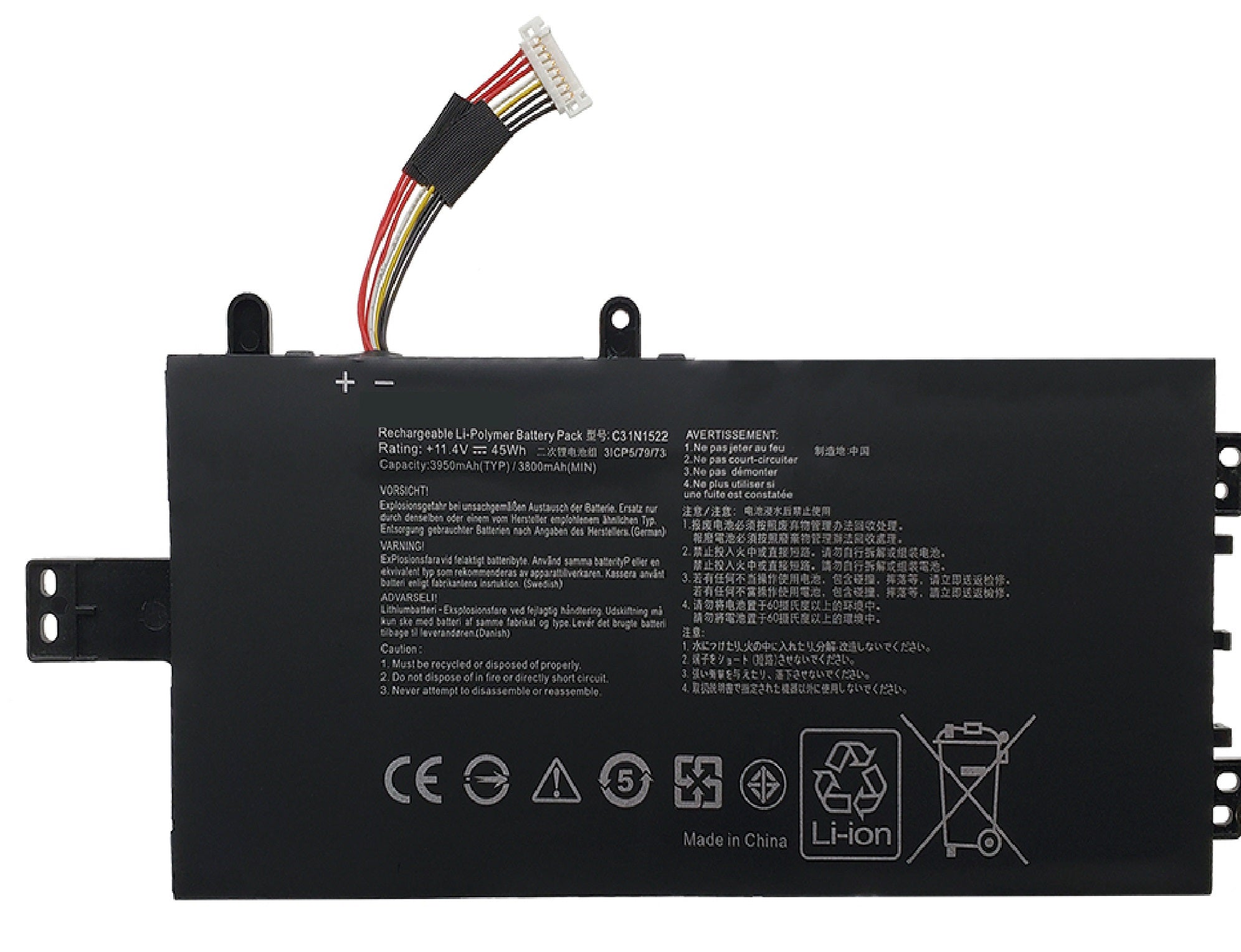 C31N1522 Asus Laptop Battery for ASUS Q553U N593UB N593UB-1A Series C31PMC6 0b200-01880000 11.4V 45Wh Laptop Batteries JS Bazar
