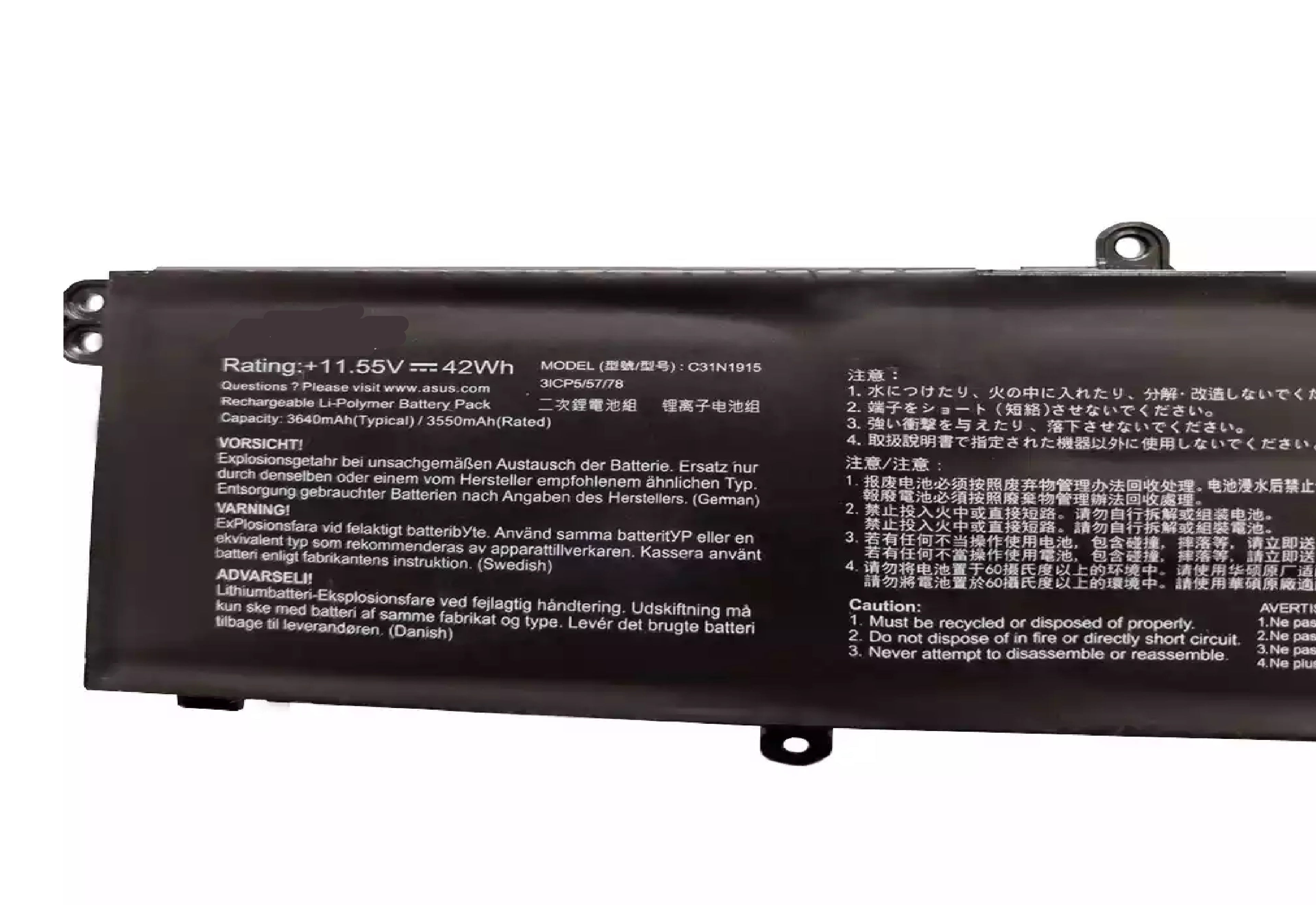 B31N1915 C31N1915 Asus Battery for Asus EXPERT Book B1 B1400CEAE B1500CEAE L1 L1400CDA L1400CDA-EK0355T L1500CDA L1500CDA-EJ0495T BR1100CKA-GJ0272RA BR1100FKA-BP2092RA 0B200-03760000 11.55V/42Wh/3640mAh Laptop Batteries JS Bazar