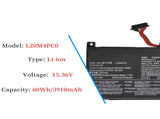 L20C4PC0 L20D4PC0 L20L4PC0 L20M4PC0 Laptop Battery for Lenovo Ideapad Gaming 3-15ACH6 Legion 5-15ITH6 15ITH6H 5-15ACH6 15ACH6A 15ACH6H Series 5B11B48816 5B11B48817 5B11B48827 SB11B48848 15.36V 60Wh Laptop Batteries JS Bazar