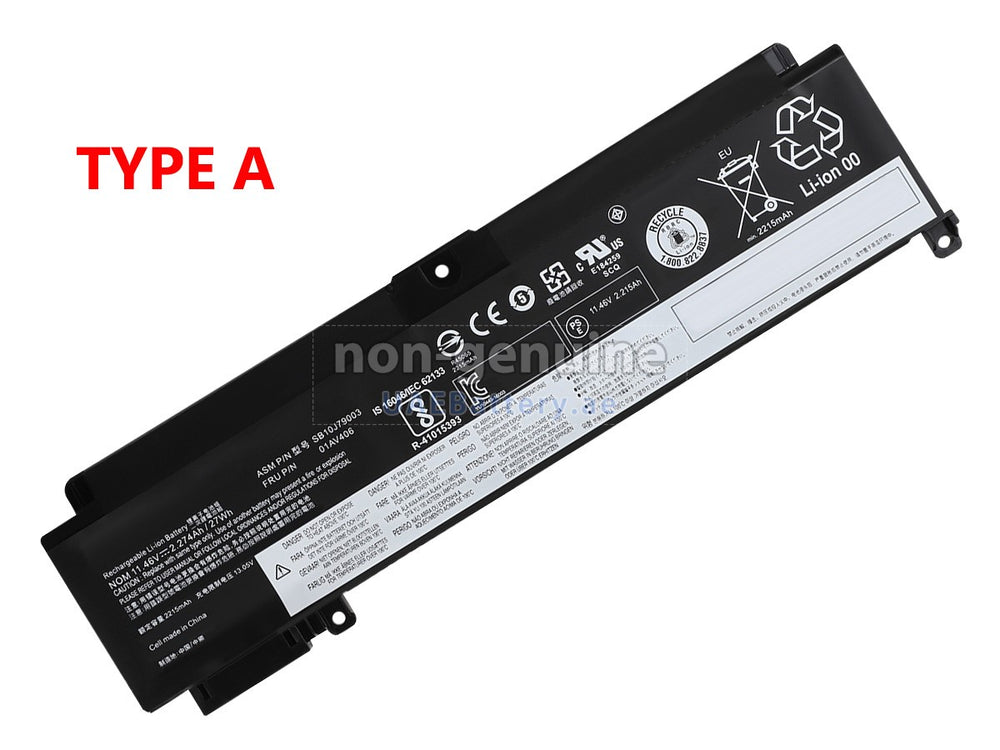 26Wh Lenovo ThinkPad T460s, ThinkPad T470s, 01AV462, 01AV405, SB10J79004 Laptop Battery - JS Bazar