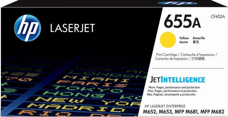 HP 655A Yellow Original LaserJet Toner Cartridge | CF452A Toners JS Bazar