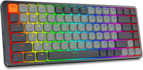 Redragon Azure K652 Mechanical Keyboard, Red Switches, Tri-Mode Connectivity, Bluetooth/2.4GHz Dongle/ Wired, Aluminum Top Plate | K652GG-RGB-Pro