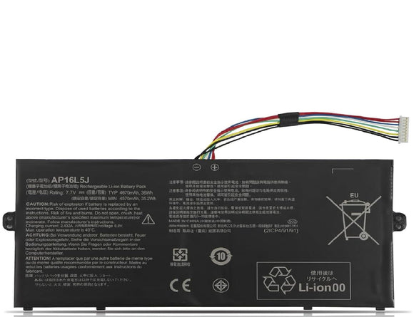 AP16L5JAcer Laptop Battery for Acer Swift 5 SF514-52T SF514-53T Pro SF514-52TP Spin 1 SP111-33 SP111-32N SP111-34N Switch 3 SW312-31 SW312-31P TravelMate X5 TMX514-51 TMX514-51T X514-51 X514-51T Laptop Batteries JS Bazar