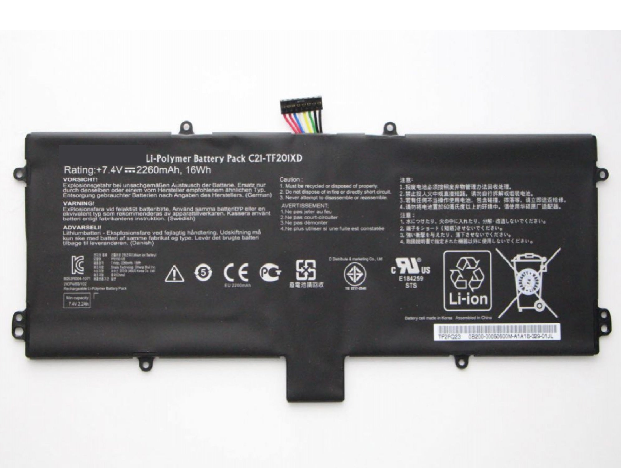 7.5V 22Wh 2940mAh Asus Laptop Battery C21-TF201X Compatible with ASUS Transformer Pad TF300T TF300TG TF300TL Laptop Batteries JS Bazar