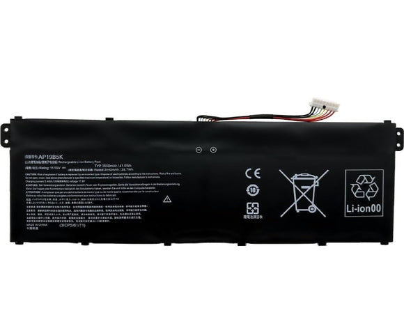 AP19B5K Acer Laptop Battery for ACER Aspire 3 A314-22 A315-23 A315-57G A317 Aspire 5 A514 Series Aspire 7 A715-42G Chromebook 15 CB315-3H Spin 3 SP314-54N Swift 3 SF314-42 Series Laptop Batteries JS Bazar