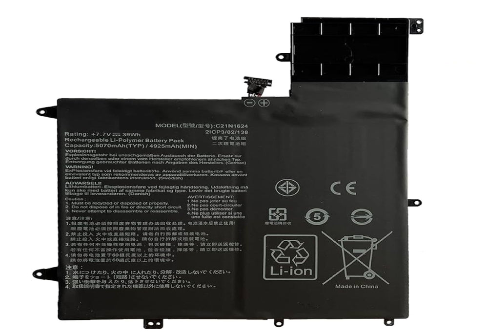 C21N1624 Laptop Battery Compatible with Asus Q325U Q325UA Q325UAR ZenBook Flip S UX370UA 1A 1B C4061T C4072T C4093T Series Notebook 0B200-02420000 39Wh 5070mAh Laptop Batteries JS Bazar