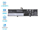 L19C4P71 Laptop Battery Compatible with Lenovo ThinkPad X1 Extreme P1 3rd Gen Series Notebook 5B10X19048 5B10X19050 L19M4P71 5B10X19047 5B10X19049 15.36V 80Wh 5235mAh Laptop Batteries JS Bazar