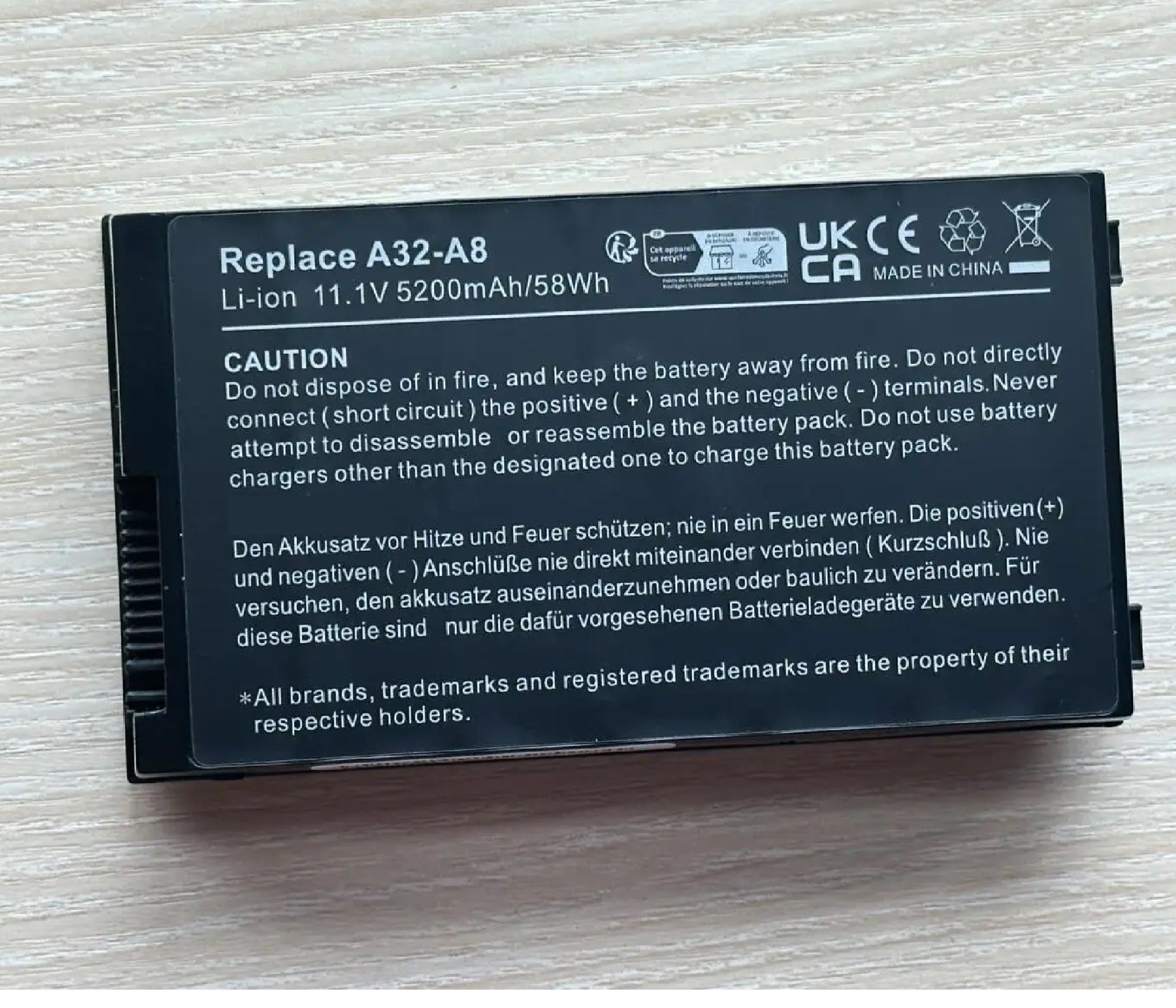 Asus Laptop battery For Asus A32-A8 11.1V 5200mAh F8S F81 F80 N80 X83 X83V X83Vm X83 Laptop Batteries JS Bazar