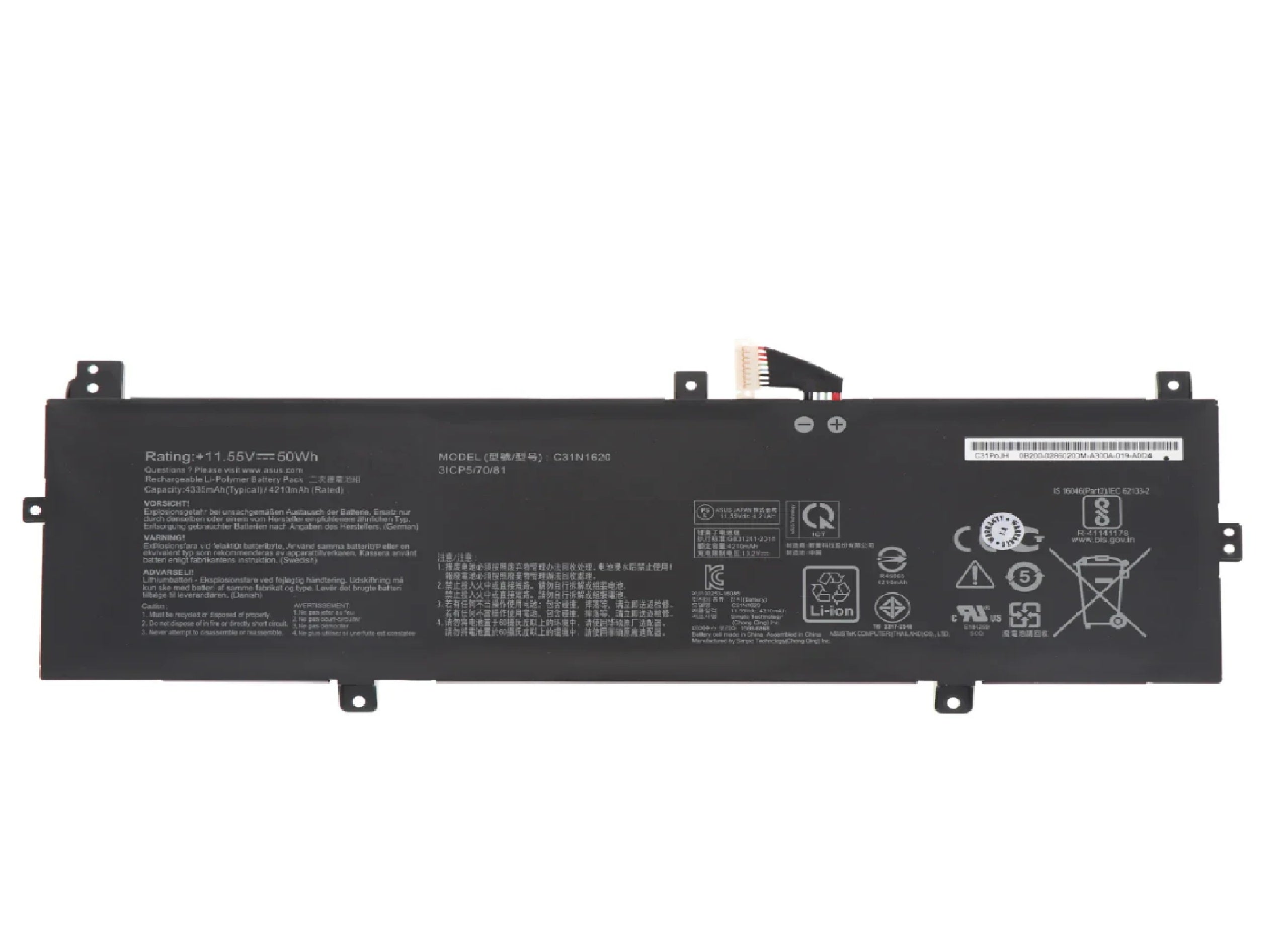 C31N1620 Asus ZenBook UX430UA UX430 UX430UN UX430UQ Asus Laptop Battery Laptop Batteries JS Bazar