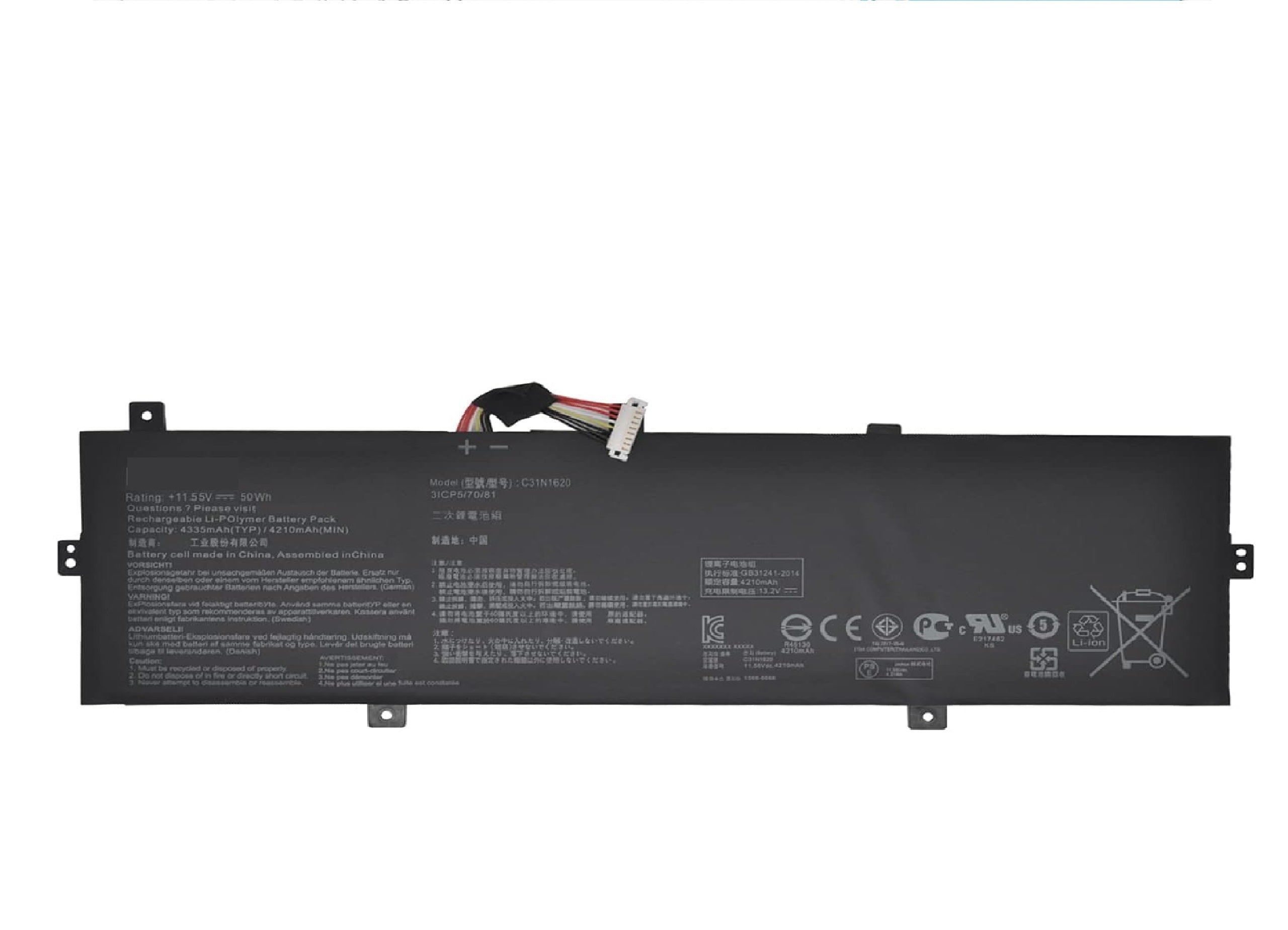 C31N1620 Asus ZenBook UX430UA UX430 UX430UN UX430UQ Asus Laptop Battery Laptop Batteries JS Bazar