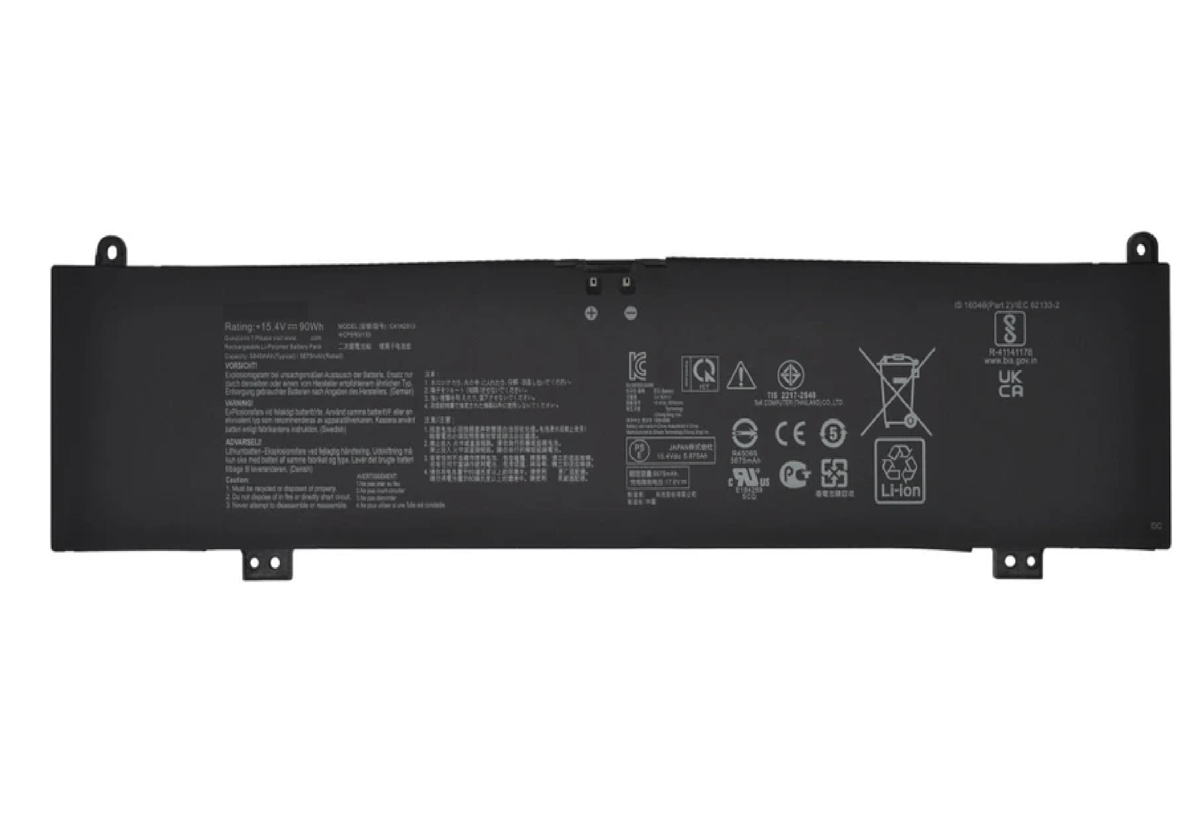 C41N2013 Asus Laptop Battery for ASUS ROG Zephyrus G15 G513 G513QR G513QY G533 G533QS GA503 GA503QM G17 G713 G733 Zephyrus M16 GU603 S17 GX703 GX703HS GX703HSD GX701LV GX701LXS Series C41N2013-1 15.4V 90Wh Laptop Batteries JS Bazar