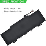 11.55V 43.3Wh PC03XL M24648-005, Laptop Battery Compatible for HP Pavilion x360 14 15 Series - product image 3