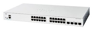 Cisco Catalyst 1300-24P-4G Managed Switch, 24 Port GE, PoE, 4x1GE SFP, (C1300-24P-4G)