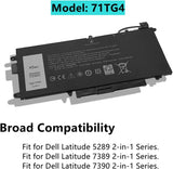 Dell Latitude 7390 2-in-1 7389 2-in-1 5289 2-in-1 71TG4 45Wh 100% Original Laptop Battery Laptop Batteries JS Bazar