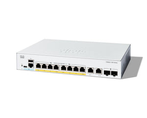 Cisco Catalyst 1300-8P-E-2G Managed Switch, 8 Port GE, PoE, Ext PS, 2x1GE Combo (C1300-8P-E-2G)