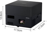Epson EpiqVision Mini EF12 1000-Lumen Full HD Laser 3LCD Smart Projector with Wi-Fi, Color & White1000 Lumens Brightness Projectors JS Bazar