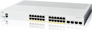 Cisco Catalyst 1200-24P-4G Smart Switch, 24 Port GE, PoE, 4x1GE SFP,