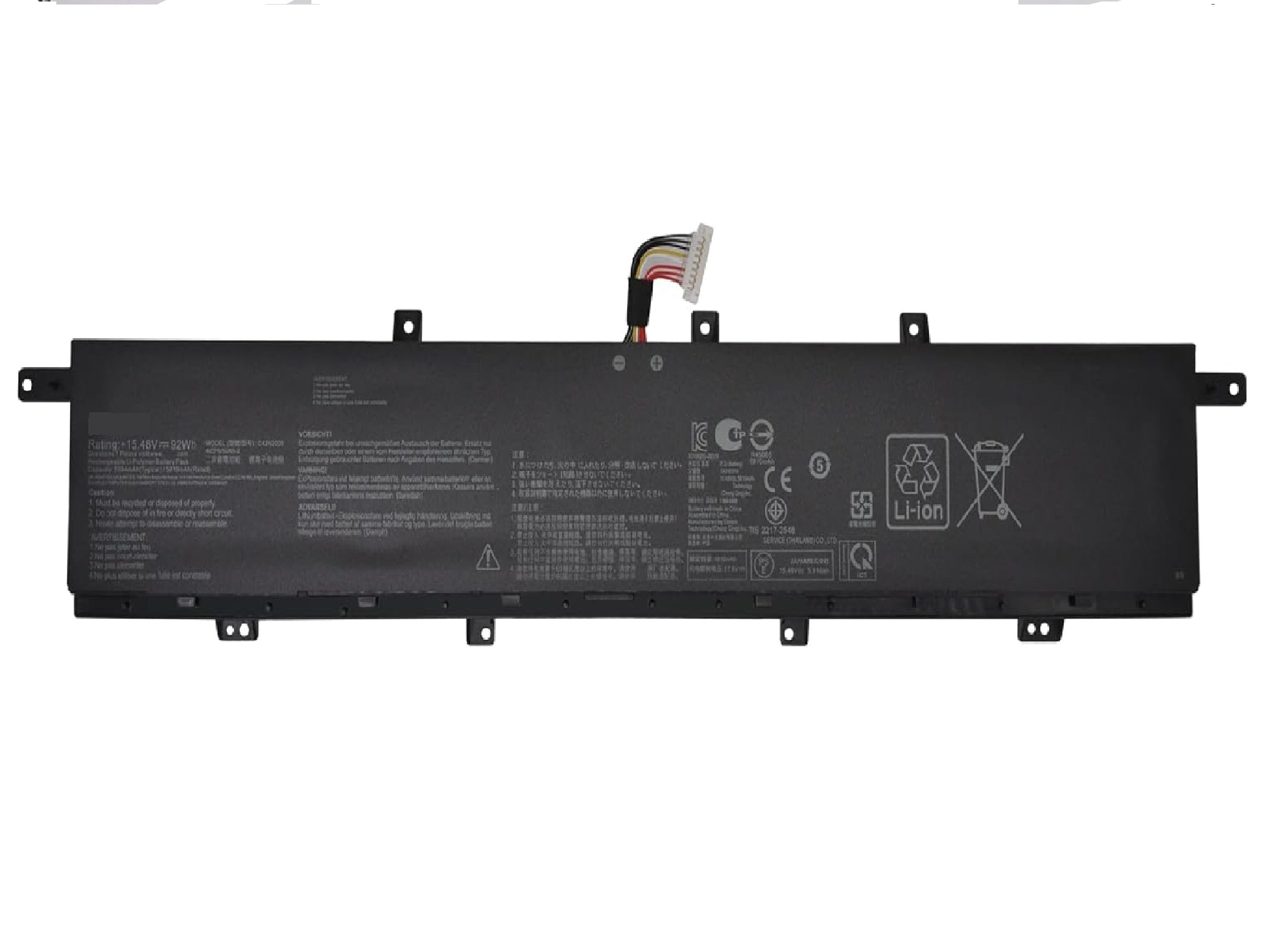 C42N2008 Asus Laptop Battery for ASUS ZenBook Pro Duo 15 OLED UX582 UX582L UX582LR XS74T UX582LR-H2002R UX582LR-BP1979R UX582LR-H2002TS H2003R UX582LR-H2017T H2025R UX582LR-XS94T 0B200-03840000 15.48V 92Wh Laptop Batteries JS Bazar