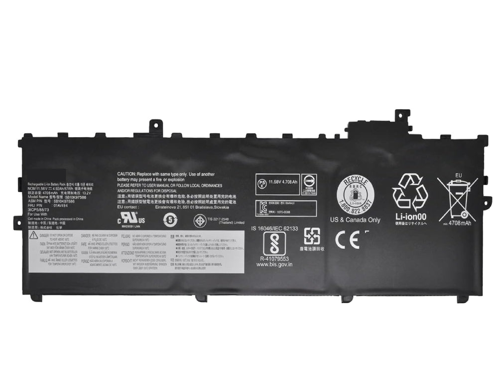 01AV429 01AV430 01AV431 01AV494 Laptop Battery for Lenovo ThinkPad X1 Carbon 5th Gen 2017 6th Gen 2018 Series SB10K97586 SB10K97587 SB10K97588 11.58V 57Wh Laptop Batteries JS Bazar