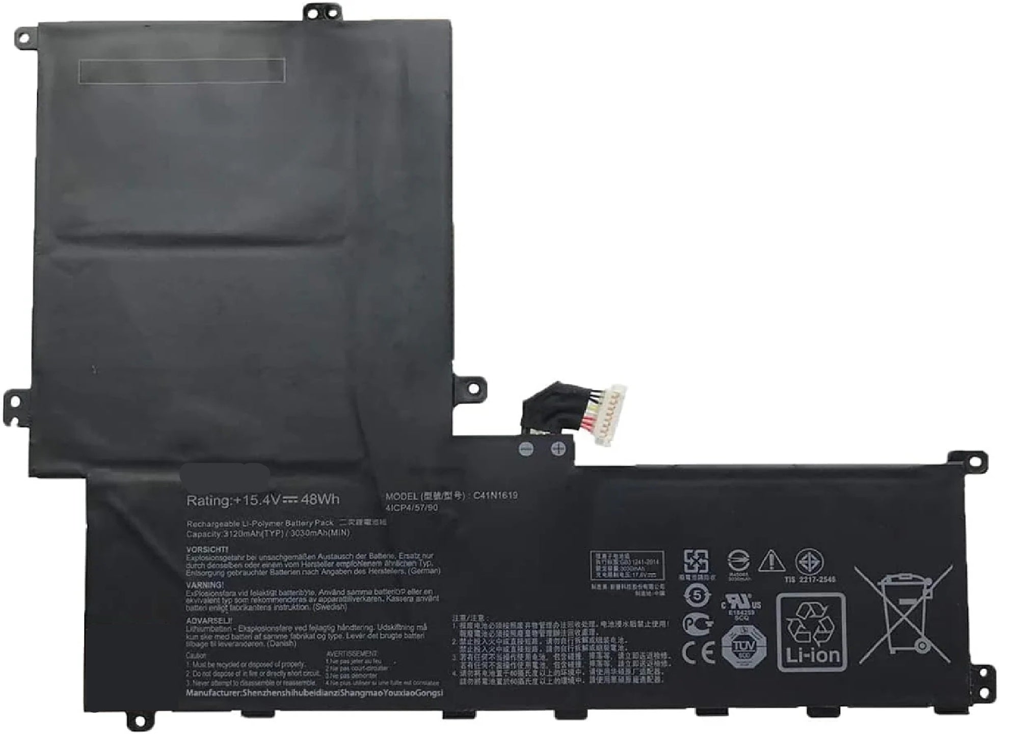 C41N1619 Asus Laptop Battery for Asus Pro Advanced B9440 B9440UA7200 B9440UA7500 Pro B9440 Pro B9440UA Series (15.4V 48Wh 3120mAh) Laptop Batteries JS Bazar
